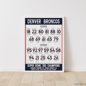 Denver Broncos Super Bowl 50 Poster