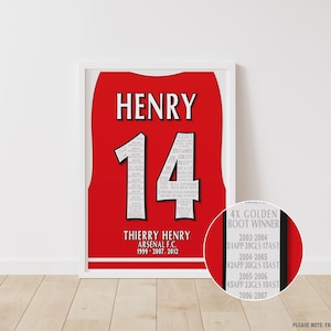Thierry Henry - Arsenal Career A3 Poster Print