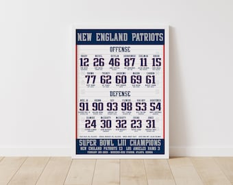 New England Patriots Super Bowl LIII Poster