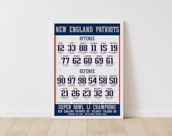 New England Patriots Super Bowl LI Poster