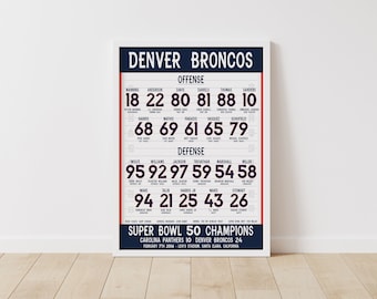 Denver Broncos Super Bowl 50 Poster