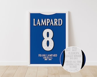 Frank Lampard - Chelsea Career A3 Poster Print