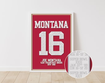 Joe Montana - San Francisco 49ers Career Print