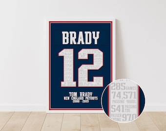 Tom Brady - New England Patriots Career Print