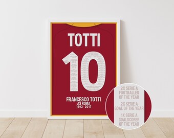 Francesco Totti - AS Roma Career Print