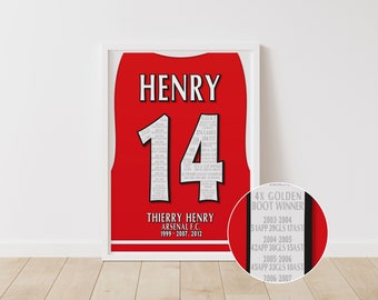 Thierry Henry - Arsenal Career A3 Poster Print