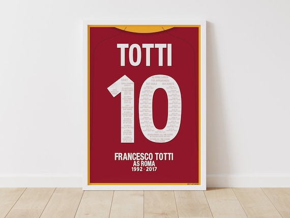 Francesco Totti - AS Roma Career Print - Etsy