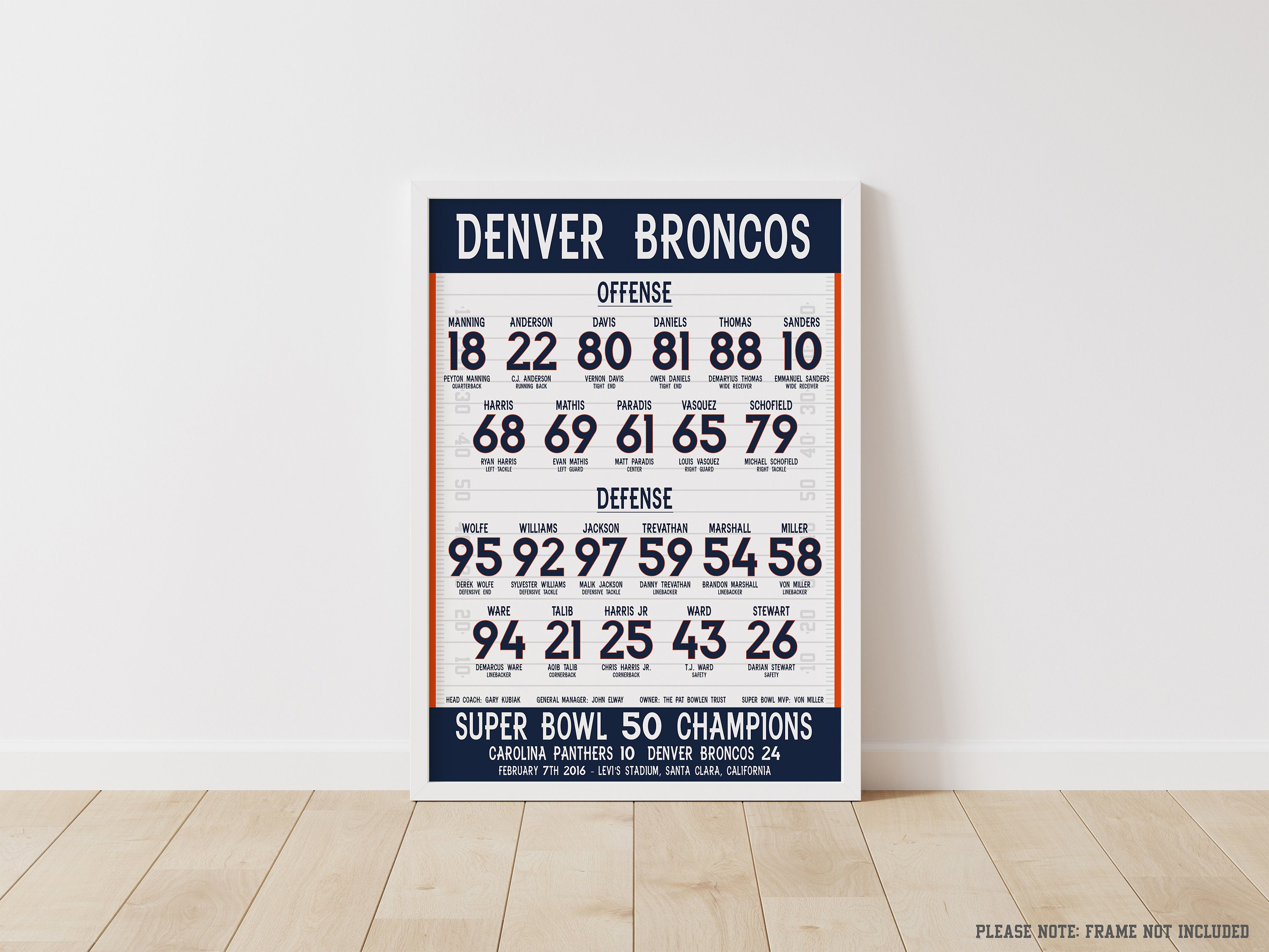 Denver Broncos Super Bowl 50 Poster 