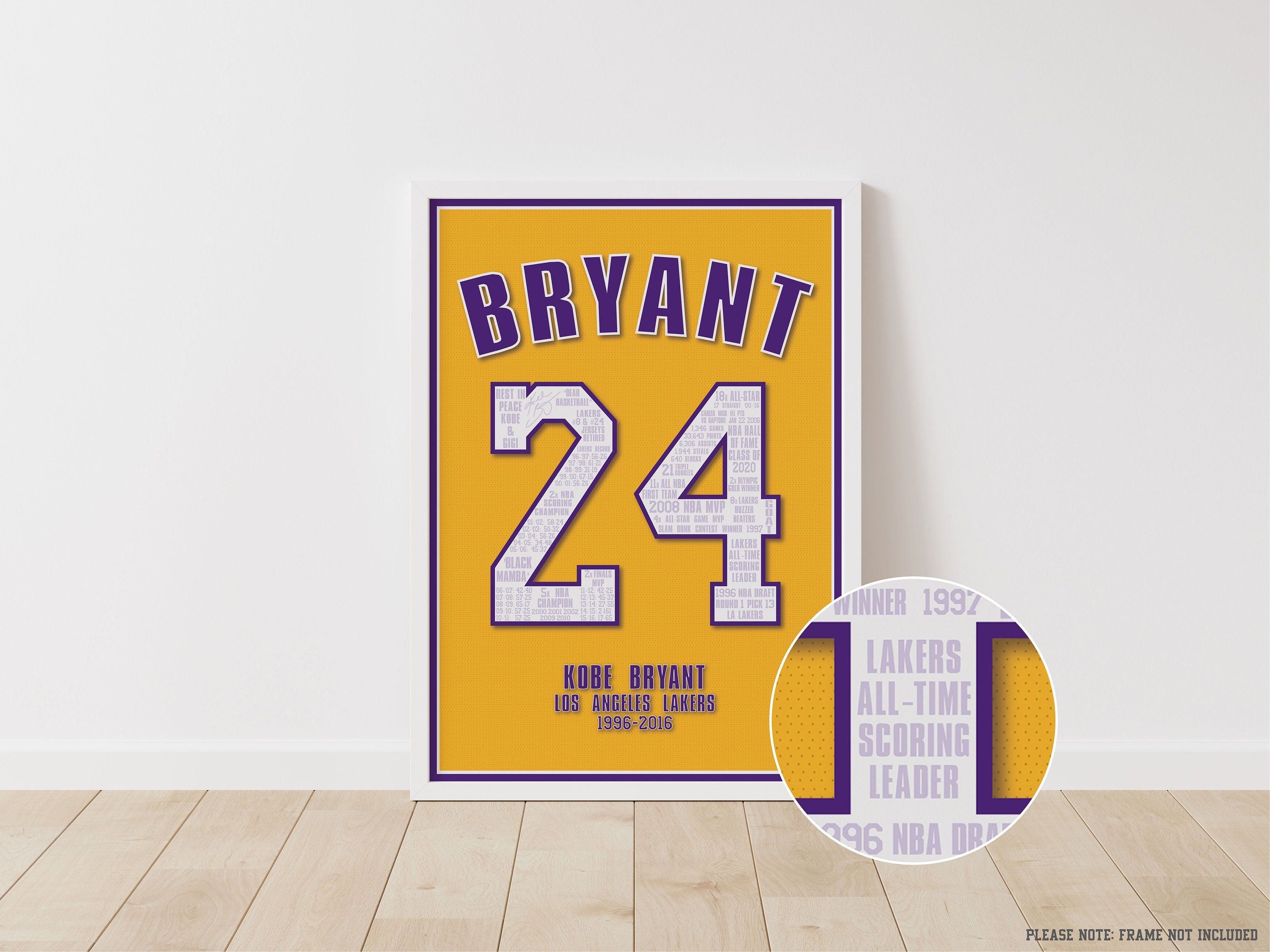 コービー・ブライアント - LA レイカーズ キャリア A3 ポスター