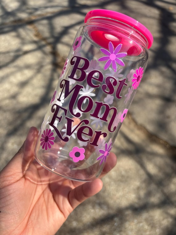 Glass Tumbler, Iced Coffee Glass Cup, Cute Tumbler, Gift for Her, Cute Cup, Cute Gift