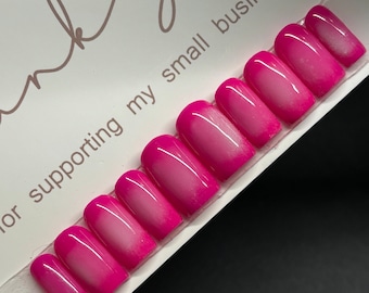 Pink Aura Nails| Coffin Press On Nails| Square Press On Nails| Long Press On Nails| Fake Nails | Press On Nails | Short Press Ons