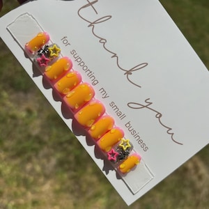 Ready To Ship Nails | Size Medium| Coffin Press On Nails| Square Press On Nails| Fake Nails | Press On Nails | Glue On Nails