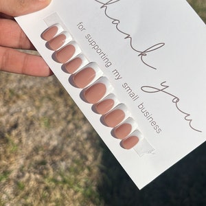 French Tip Press On Nails| Coffin Press On Nails| Square Press On Nails| Long Press On Nails| Fake Nails | Press On Nails | Glue On Nails