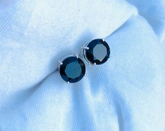 Pendientes de ónix negro en plata de ley 925, piedra preciosa natural, elegante joyería fina, regalo para ella, aniversario, cumpleaños, pendientes únicos.