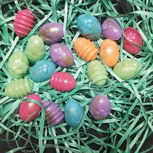 SOAP, 20 MINI eggs, Lilac and lily SCENTED soaps, Springtime soaps, Guest Soap, Novelty Soap.