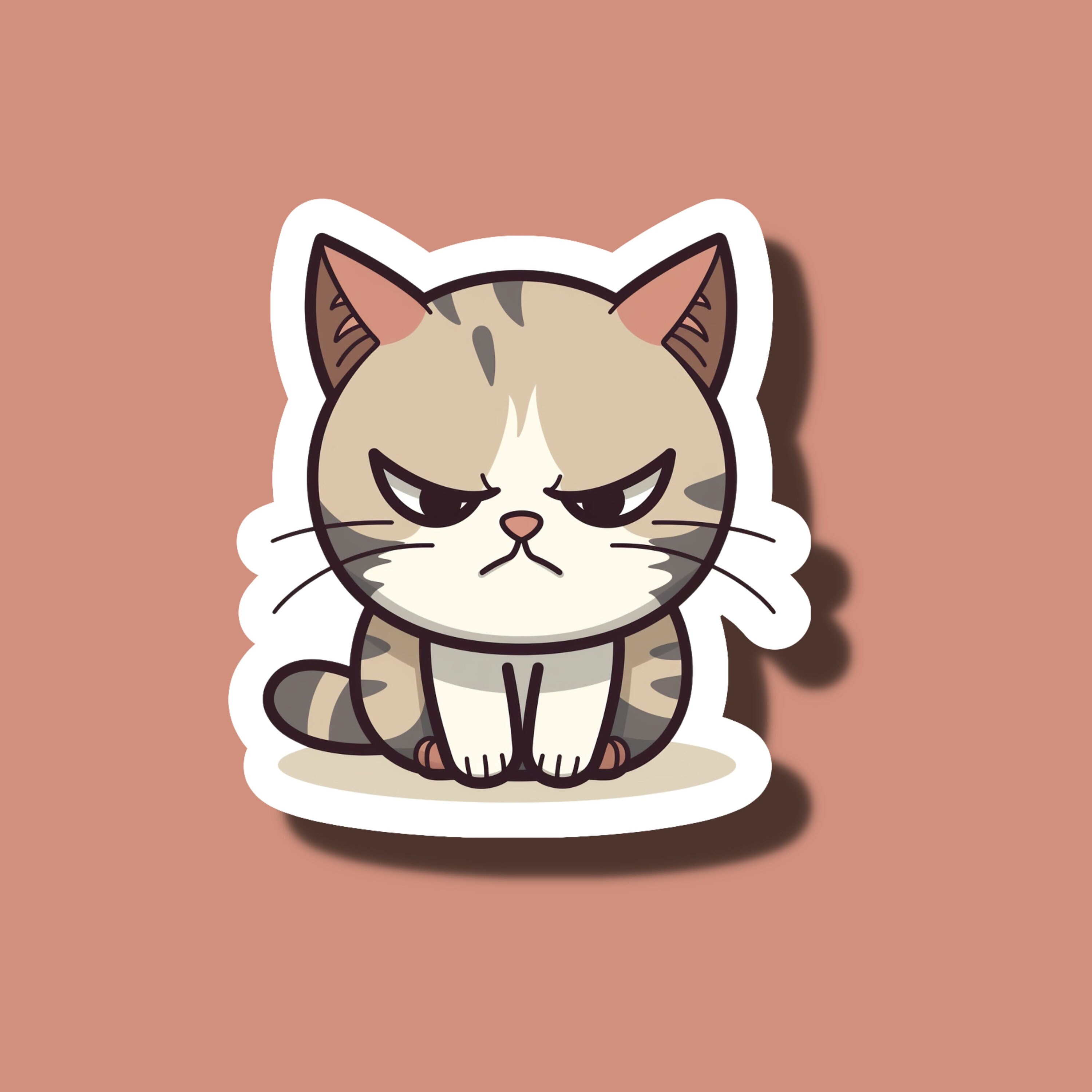 Cat Angry Sticker - Cat Angry Grumpy - Discover & Share GIFs