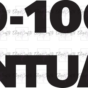 Puede incluir: Texto negro sobre fondo blanco: "0-100 EVENTUALLY". Los números y las palabras están en negrita, con una fuente sans-serif. El texto está centrado horizontalmente.