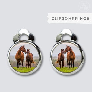 Ohrclips Pferd // Ohrringe Pferd // Ohrringe ohne Ohrloch // Clipsohrringe // Geschenk für Mädchen
