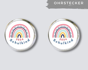 Ohrstecker mit Regenbögen zur Einschulung // Geschenk Schultüte, Zuckertüte // Geschenk Einschulung Mädchen