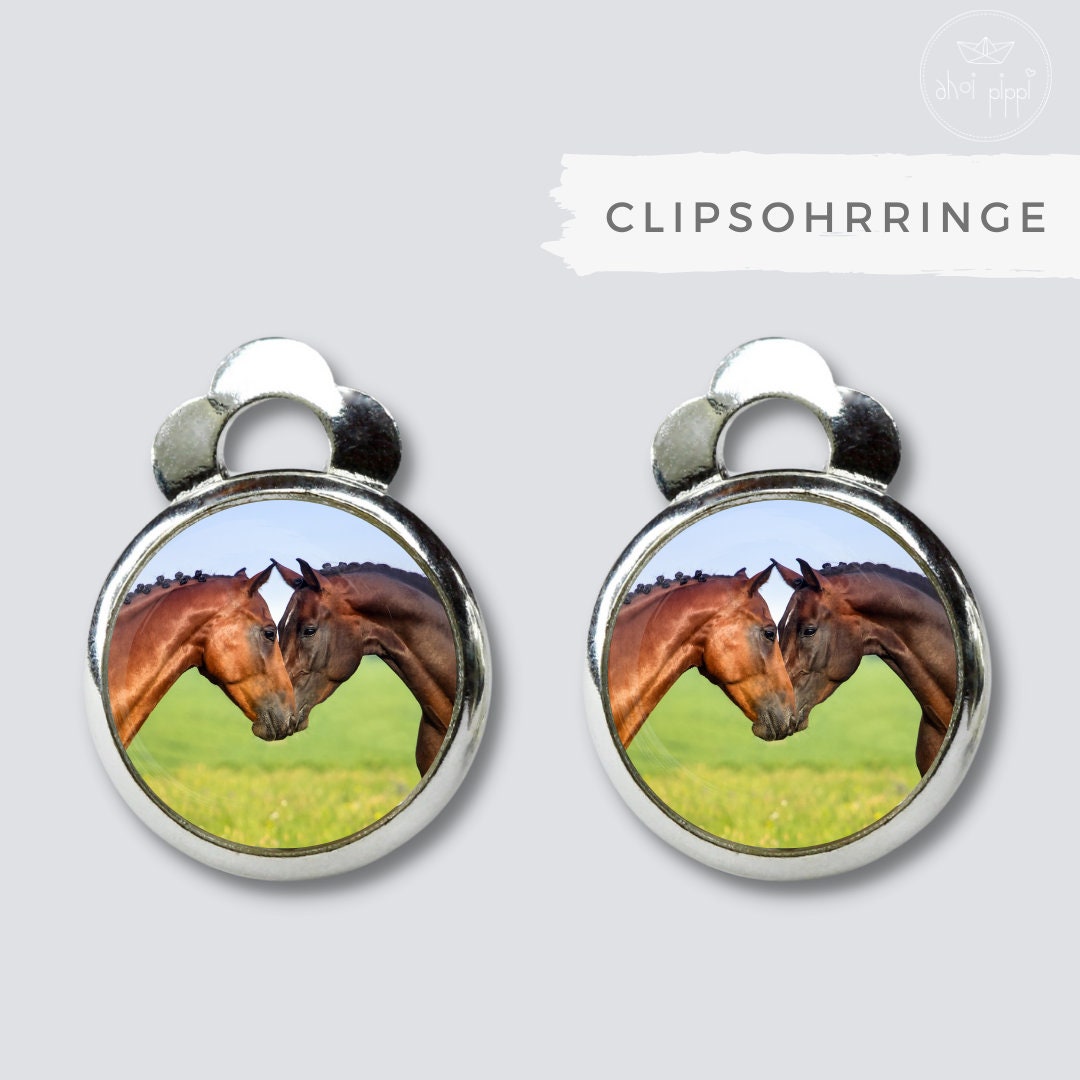 Clips Earrings Horses Earclips Earrings Earring Clips Horse Etsy UK