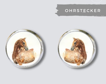 Earrings / Earrings with Horse - Earrings Children Gift School Enrollment Birthday Christmas