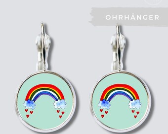 Ohrringe Regenbogen Bunt - das perfekte Geschenk für Regenbogenfans