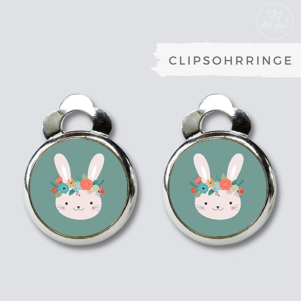 Ohrclips Hase // Ohrring Hase // Ohrringe ohne Ohrloch, Clipsohrringe // Ostergeschenk Mädchen