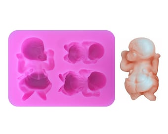 sleep baby mold DIY Fondant chocolate Cake Biscuit silicone Decoration Modeling Tool Handmade Silicone Mold
