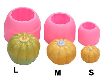 Cake Decoration and Polymer Clay Mini Pumpkin Candy Molds Candy Cooking Fondant BEATURE 3 Pairs Pumpkin Silicone Molds Cute Handmade Mold for Soap Jelly Chocolate Baking Cake 