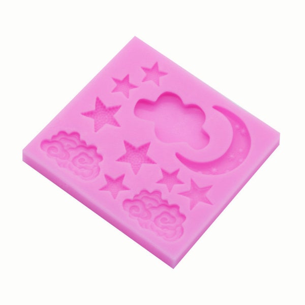 star moon cloud mold DIY Fondant chocolate Cake Biscuit silicone Decoration Modeling Tool Handmade Silicone Mold