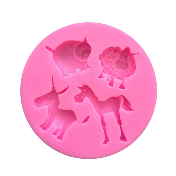 chat âne chien de berger moule DIY Fondant chocolat Cake Biscuit silicone Décoration Outil de modélisation Handmade Silicone Mold