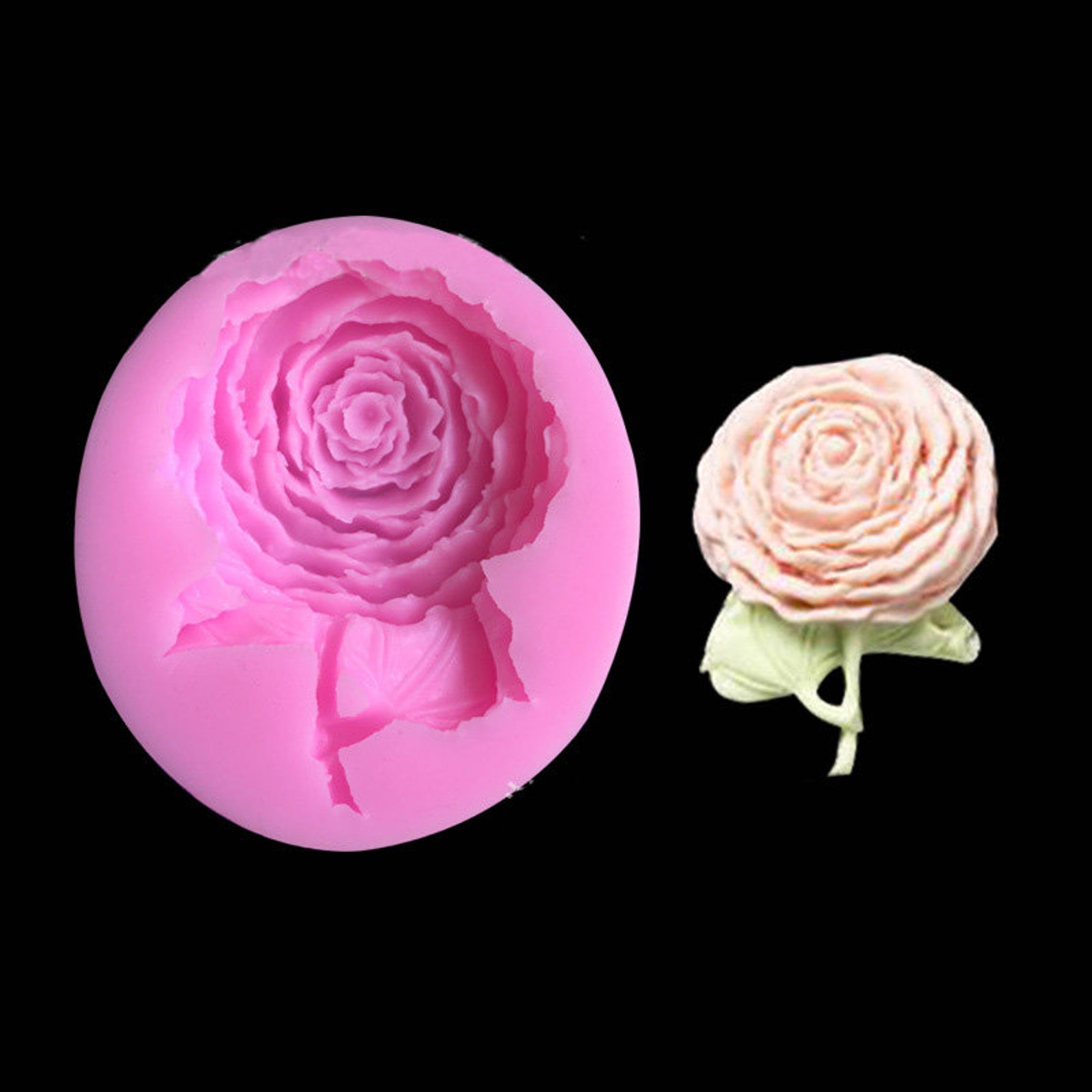 Rose Mold DIY Fondant Chocolate Cake Biscuit Silicone Etsy UK