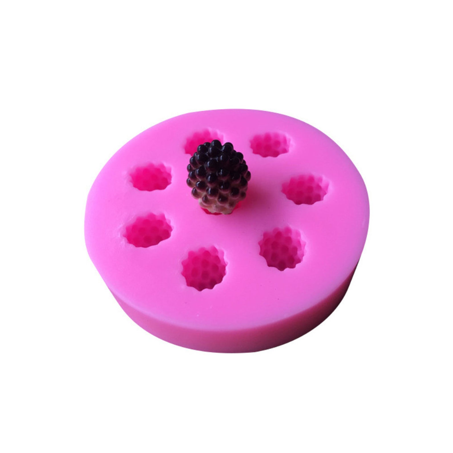 YZROHYI Moule Silicone Framboise 6 Cavités - Moule Chocolat Dessert Réutilisable Pour Gelée, Mousse Et Pâtisserie