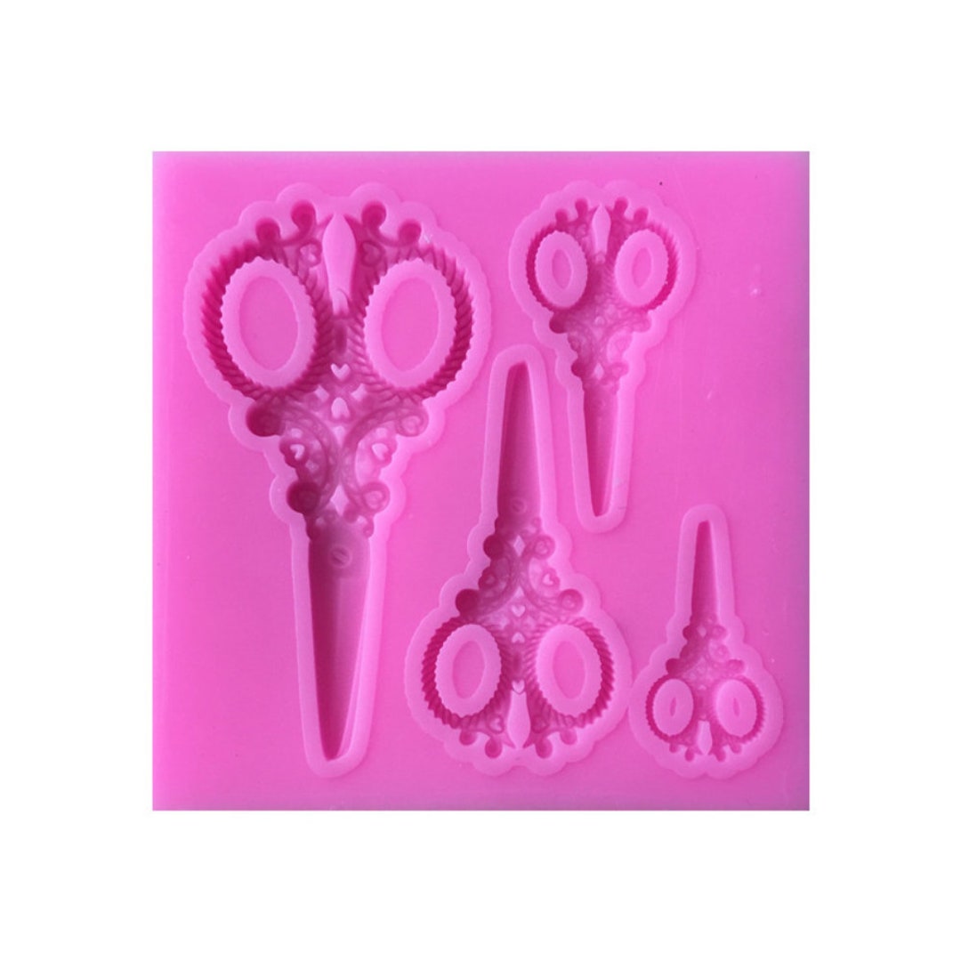 Scissors Mold DIY Fondant Chocolate Cake Biscuit Silicone Decoration