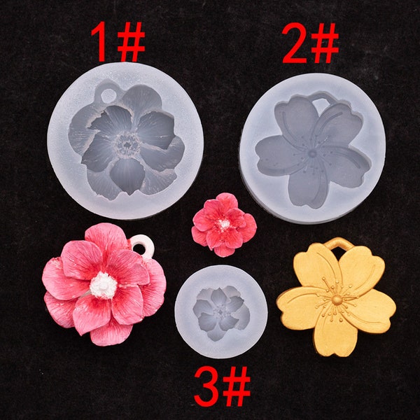 Lotus Cherry blossom mold DIY Fondant chocolate Cake Biscuit silicone Decoration Modeling Tool Handmade Silicone Mold