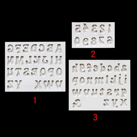 Crystal Epoxy Resin Mold Alphabet Letter Number Resin Silicone Mould DIY  Pendant Decorations Making Chocolate Cake Candy Mold