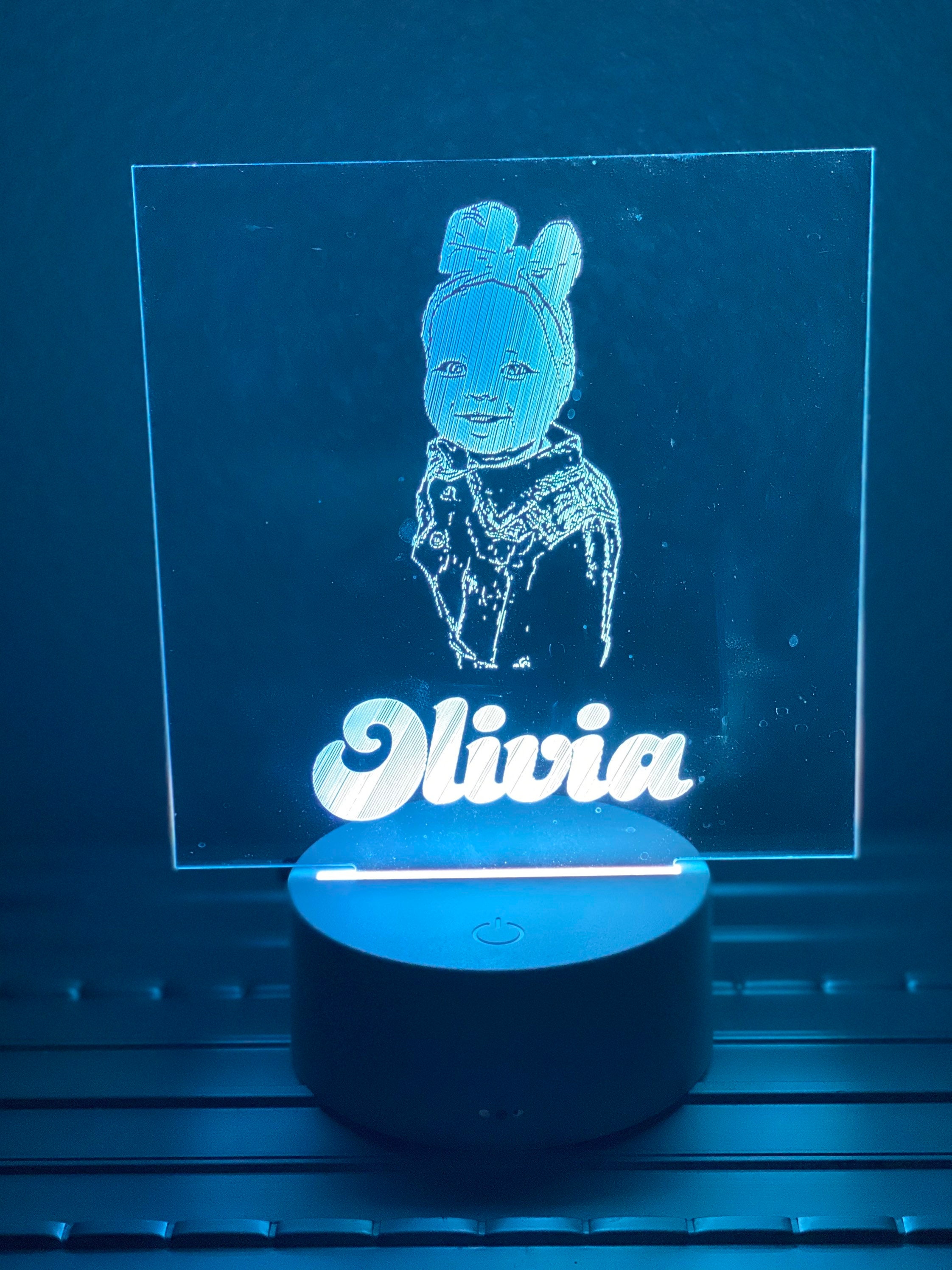 Custom Etched Acrylic Night Light Etsy