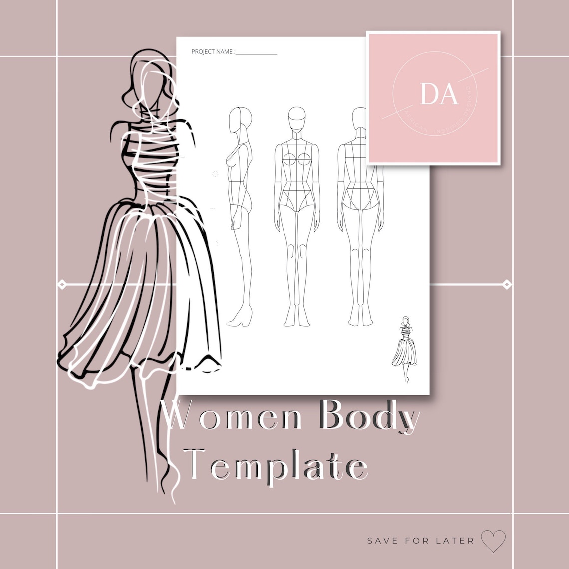 Fashion Design Mensch Körper Schablone | Etsy