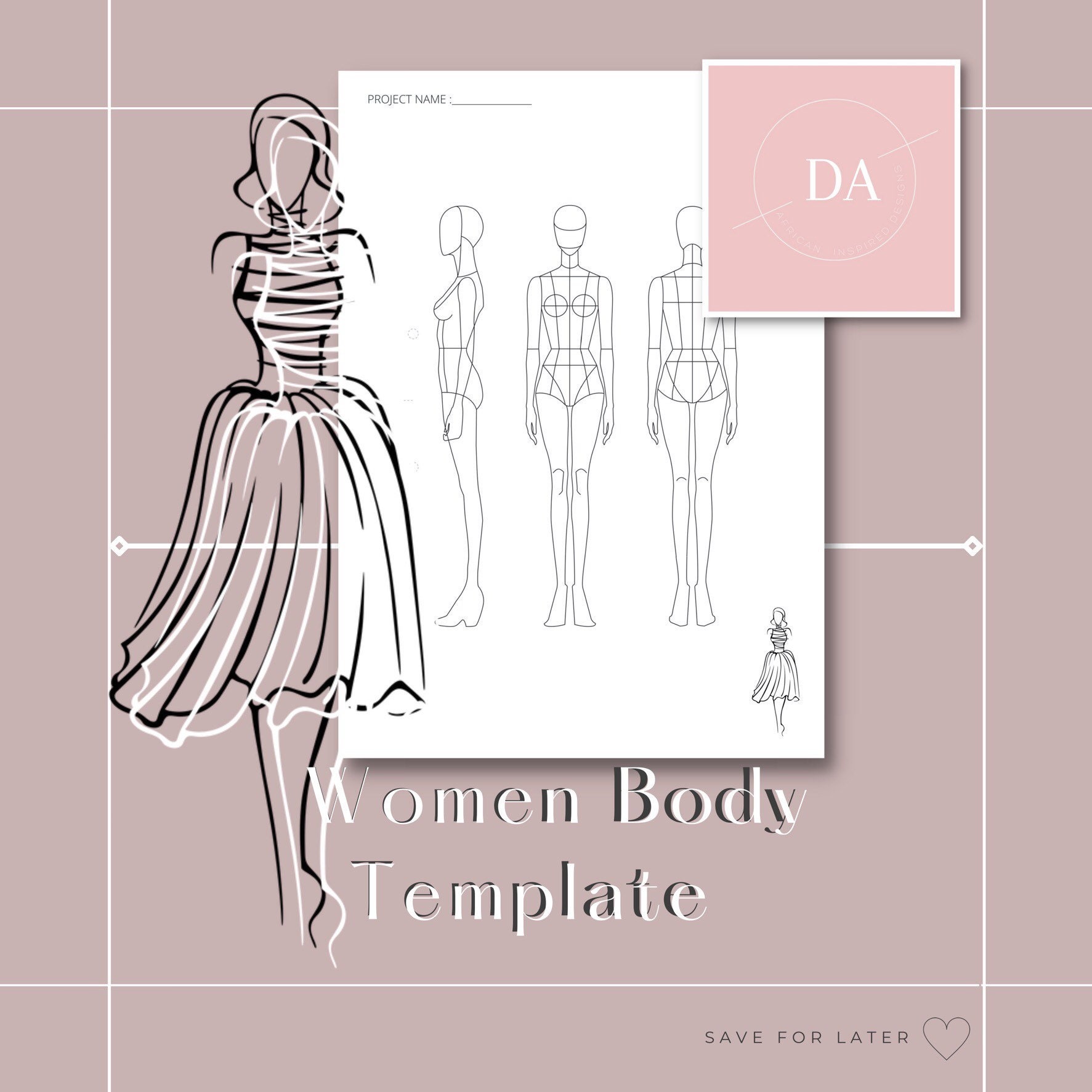 Fashion Design Mensch Körper Schablone | Etsy