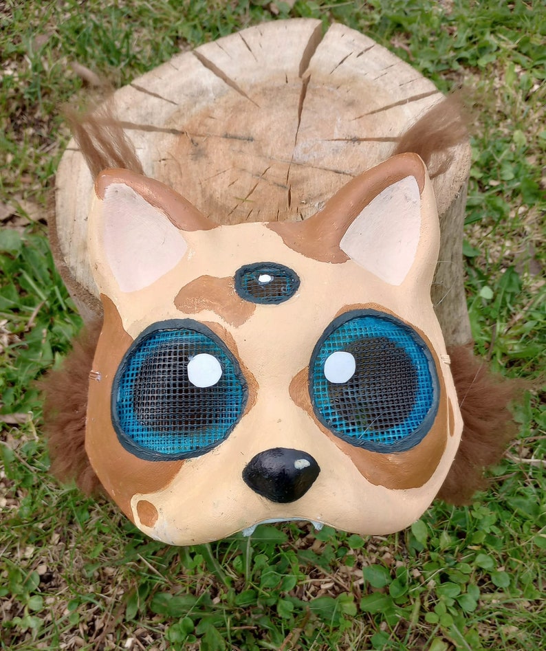 Hand Painted Therian Lynx Mask Etsy