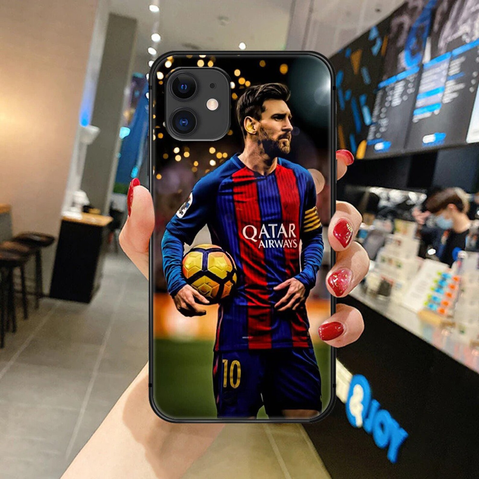 Pretty Black Phone Case For Messi Football Soccer No 10 Etsy