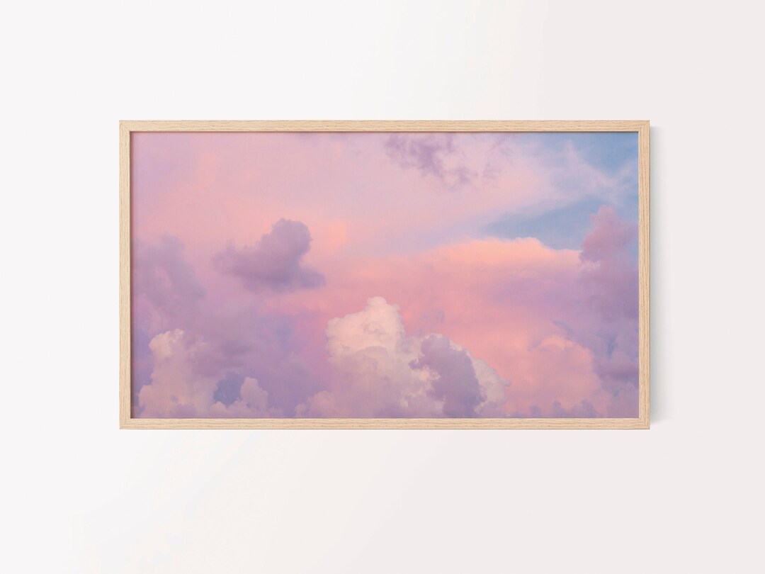 Samsung Frame TV Art File Pink Cloud Wall Art Frame TV Art Etsy UK