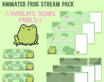 FROG STREAM PACK // Overlays, Scenes, Panels
