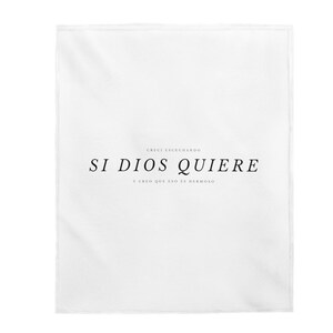 Si Dios Quiere Plush Blanket | Latina Culture | Latina Woman Gift | Mexican Culture | Throw Blanket | SDQ