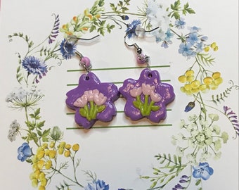 Purple Tulip Earrings