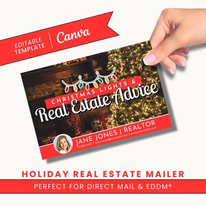 Vakantiekaart onroerend goed | Kerstkaart onroerend goed | EDDM | Vakantielandbouw makelaarskaart | Vastgoedmarketing | Canvassjabloon