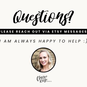 questions? please reach out via etsy messages