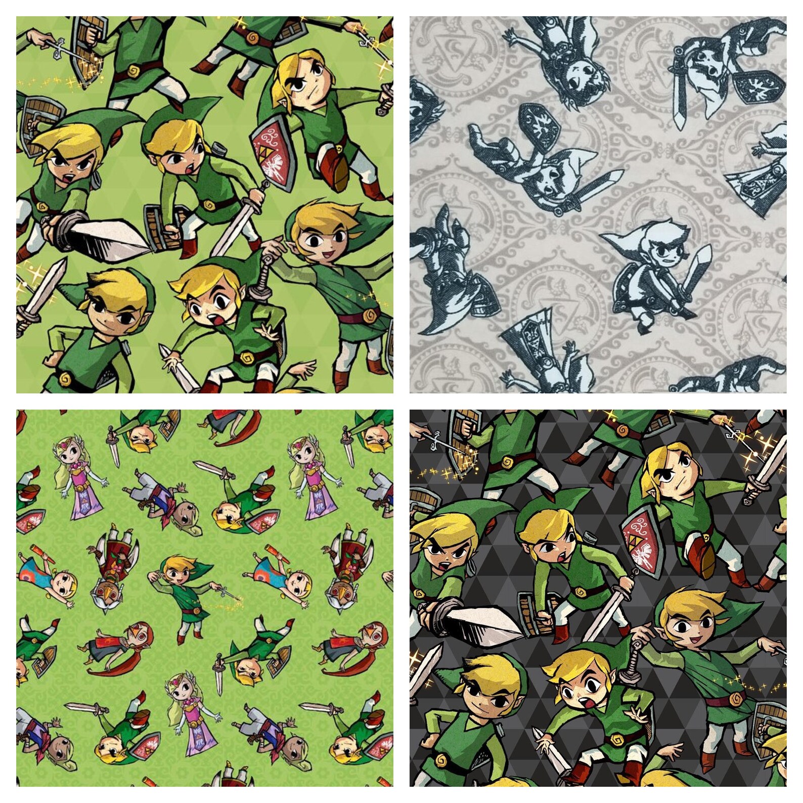 Legend of Zelda Printed Cotton Fabric By The Yard Etsy