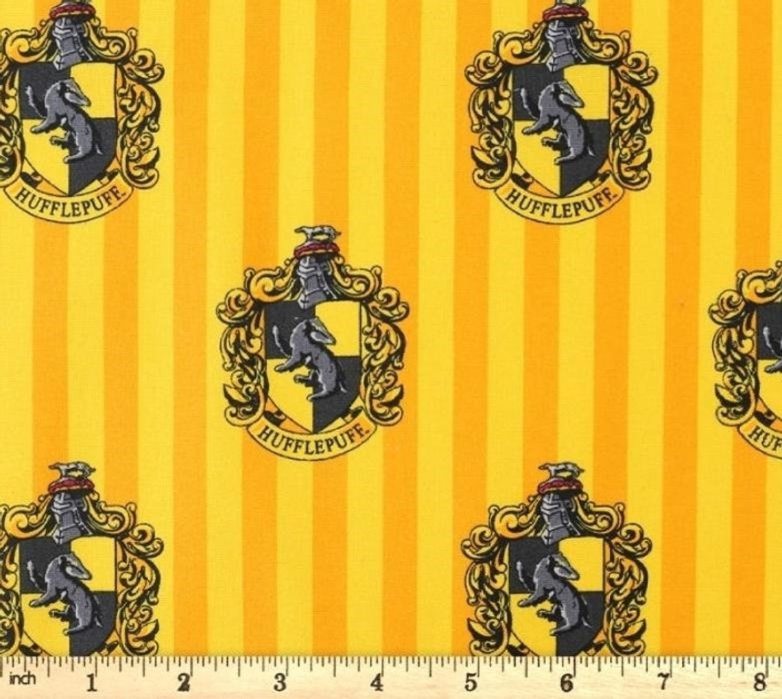 Harry Potter Printed Cotton Fabric By The Yard Etsy
