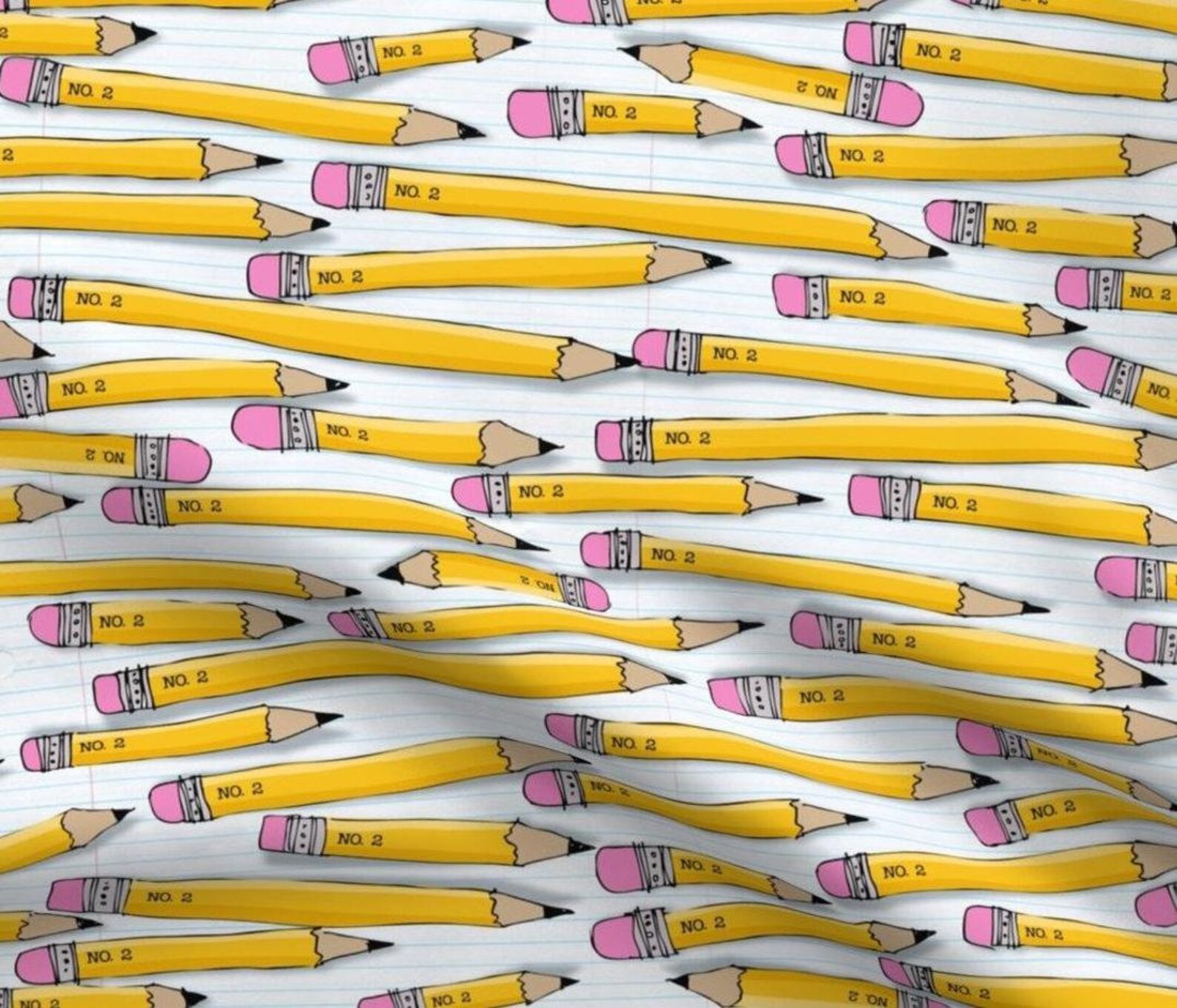 Back To School Printed Cotton Fabric By The Yard Etsy